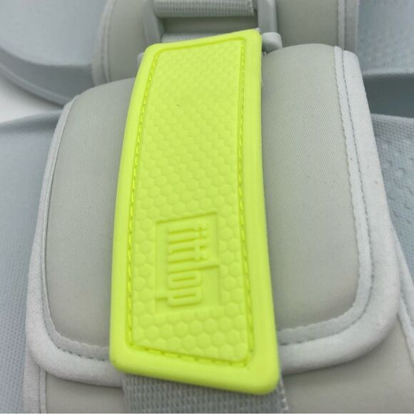 NWT FitFlop Iqushion Light Grey/Yellow Women’s Sandals SZ 9 - Picture 5 of 11